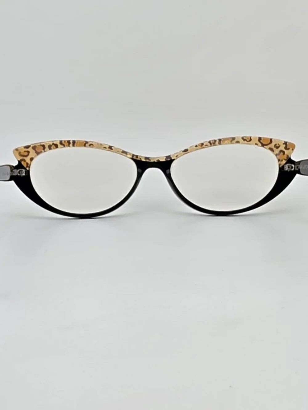 Jean Lafont Paris Saveur 100 Black Leopard Cat Eye Eyeglasses Frame w/ Case 53mm